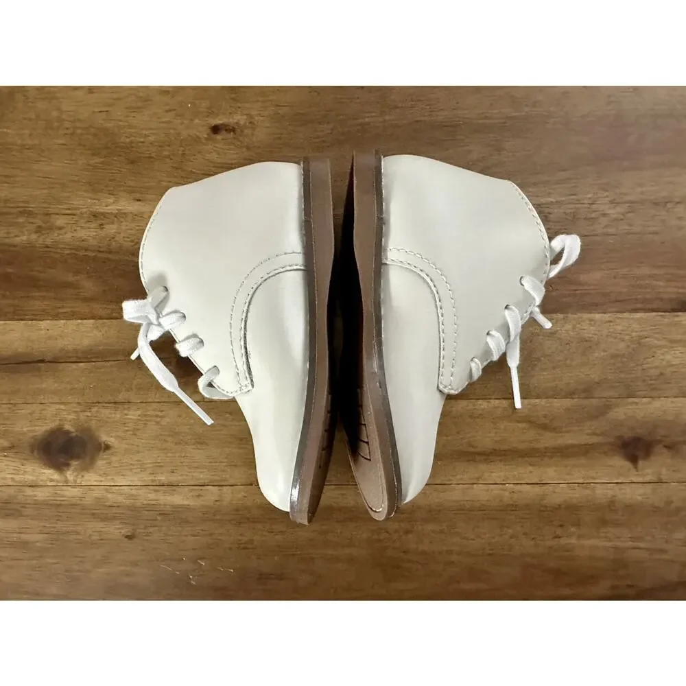 Footmates Boy White Leather Todd Boots Toddler Size 5 NIB Preppy Classic Dressy